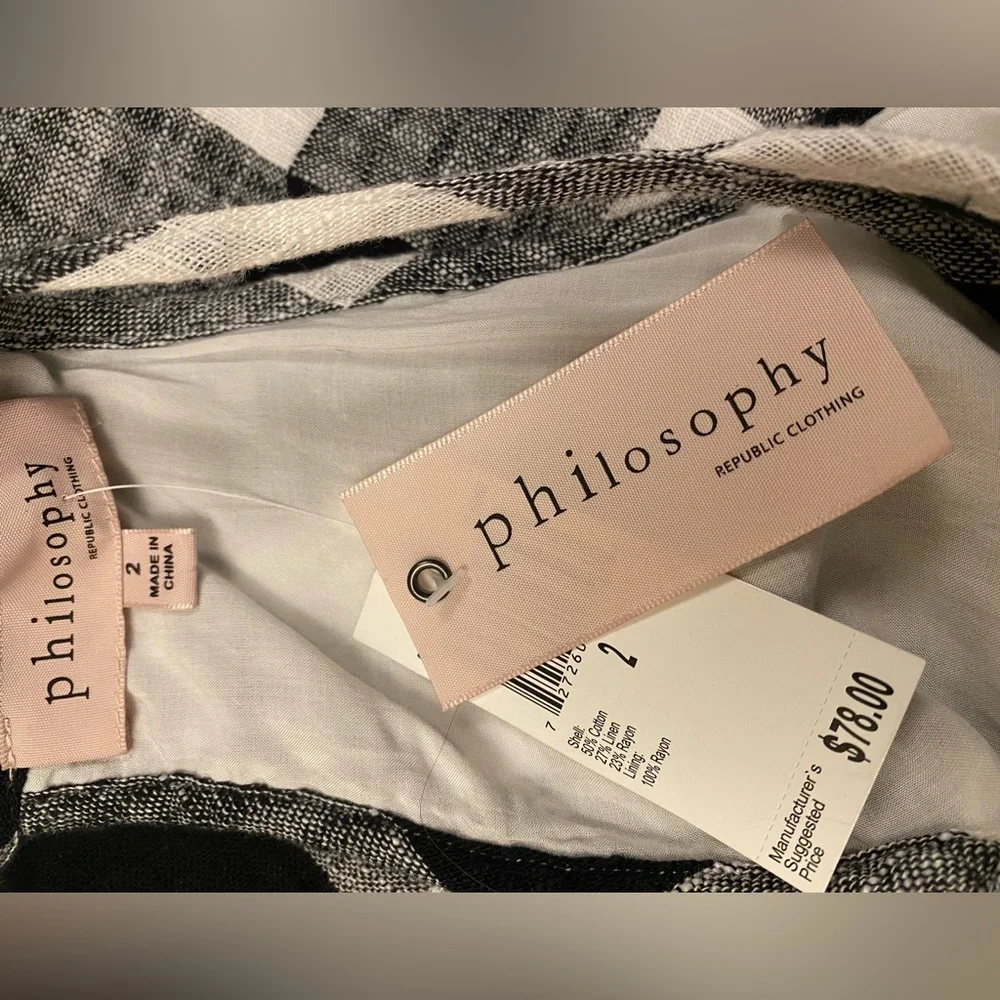 Philosophy Republic Black & White Plaid
Haltered Dress Size 2 - Picture 4 of 4